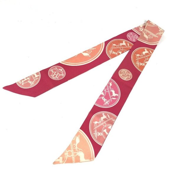 HERMES Twilly Scarf silk pink - Picture 2 of 16